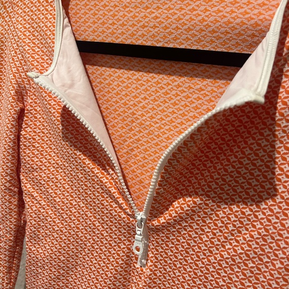 Mellissa Odabash Cali Zip Mosaic Rasher Beach Swim ✨Top Only✨ Size 6 - Picture 5 of 6